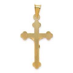 14k Polished Satin and D/C Crucifix Pendant - 3