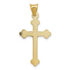 14k Polished Satin and D/C Crucifix Pendant - 4