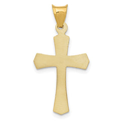 14k Polished Satin and D/C Crucifix Pendant - 9