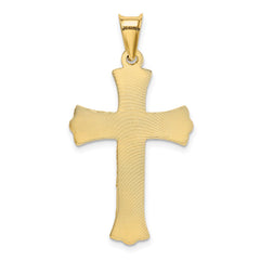 14k Polished Satin and D/C Crucifix Pendant - 5