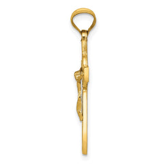 14k Two-Tone St. Benedict Medal Crucifix Cross Pendant - 2