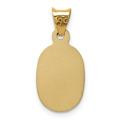 14K w/Rhodium D/C Lady Of Guadalupe Oval Pendant - 5