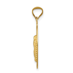 14K w/Rhodium D/C Lady Of Guadalupe Oval Pendant - 2