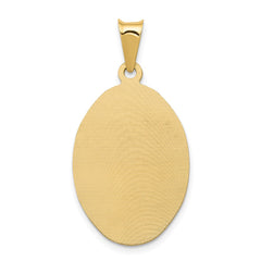 14K w/Rhodium D/C Lady Of Guadalupe Oval Pendant - 3