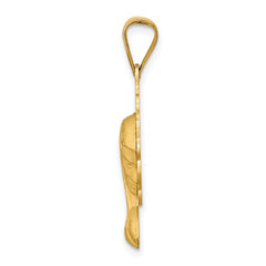 14k Satin and Polished Mary Pendant