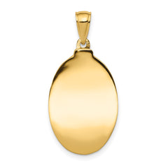 14k Saint Anthony Oval Medal Hollow Pendant