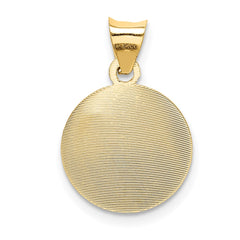 14K w/Rose and White Rhodium D/C Baptism Pendant