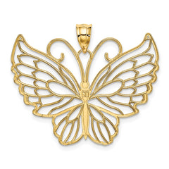 14k Polished Butterfly Pendant - 2
