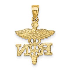 14k Diamond-cut RN Pendant