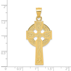 14k Polished Celtic Cross Pendant