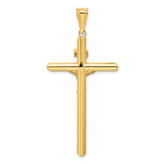 14k Two-Tone Polished Crucifix Pendant - 7