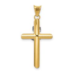 14k Two-Tone Polished Jesus Crucifix Pendant - 5
