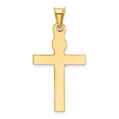 14k Two-Tone and Rhodium INRI Crucifix Pendant