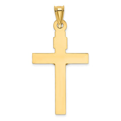 14K Two-Tone w/Rhodium Crucifix Pendant