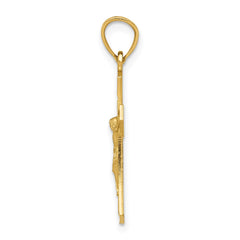 14k Diamond-cut Crucifix Pendant - 2