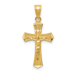14k Diamond-cut Crucifix Pendant - 2