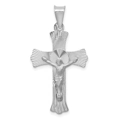 14k White Gold Crucifix Pendant - 5