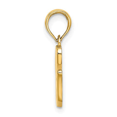 14KY Script Letter G Initial Pendant - 2