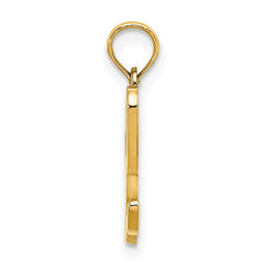 14KY Script Letter L Initial Pendant - 2