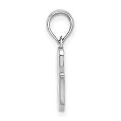 14KW White Gold Script Letter G Initial Pendant - 2