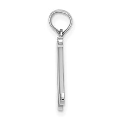 14KW White Gold Script Letter N Initial Pendant - 2