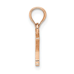 14K Rose Gold Polished Block Letter Y Initial Pendant