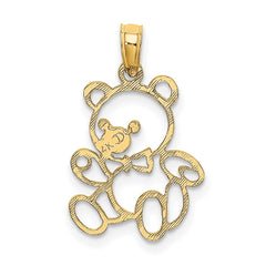 14K Cut out Teddy Bear Charm - 2