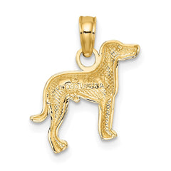 14K Polished Dog Charm