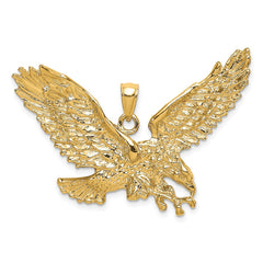 14K Eagle w/Beak Touching Claws Charm - 2