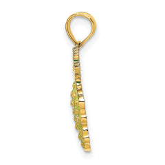 14K W/ Enamel Grapes W/ Stem and Leaf Charm