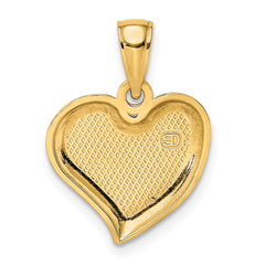 14K Polished Teardrop Heart Charm - 2