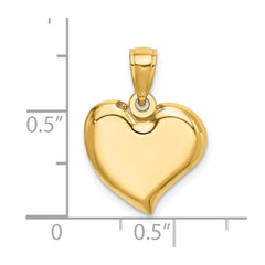 14K Polished Teardrop Heart Charm - 2