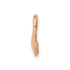 14K Rose Polished Heart Chain Slide - 3