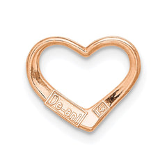 14K Rose Polished Heart Chain Slide - 3