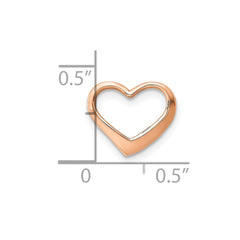 14K Rose Polished Heart Chain Slide - 3
