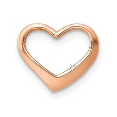 14K Rose Polished Heart Chain Slide - 3