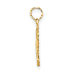14K Polished Rose Charm