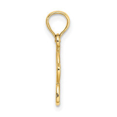 14k Cut Out Flower Charm
