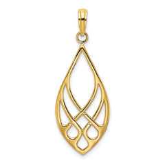 14K Celtic Knot Teardrop Charm