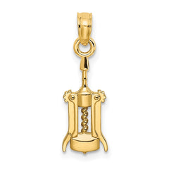14K Wine Opener Charm