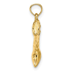 14K 3-D Cowboy Boot Charm