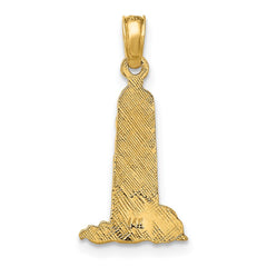 14K Small Lighthouse W/Building Charm