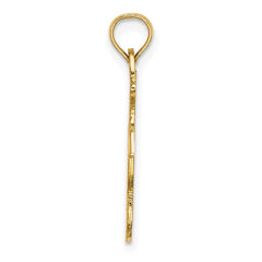 14K Polished Anchor and Rope Charm