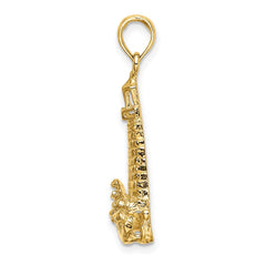 14K Lighthouse W/ Wave Charm - 2