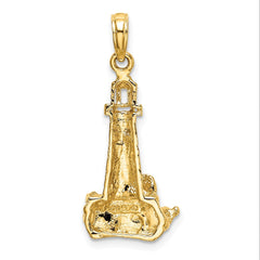 14K Lighthouse W/ Wave Charm - 2