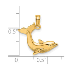 14K Jumping Dolphin Charm