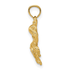 14K Textured Octopus Charm - 4