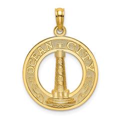 14K OCEAN CITY w/ Lighthouse Charm