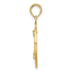 14K SAINT AUGUSTINE w/Lighthouse Circle Charm