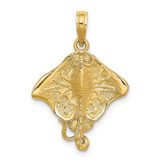 14K Stingray Charm - 5